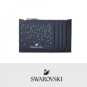 Swarovski Crystal Wallet Card Holder in Navy Blue